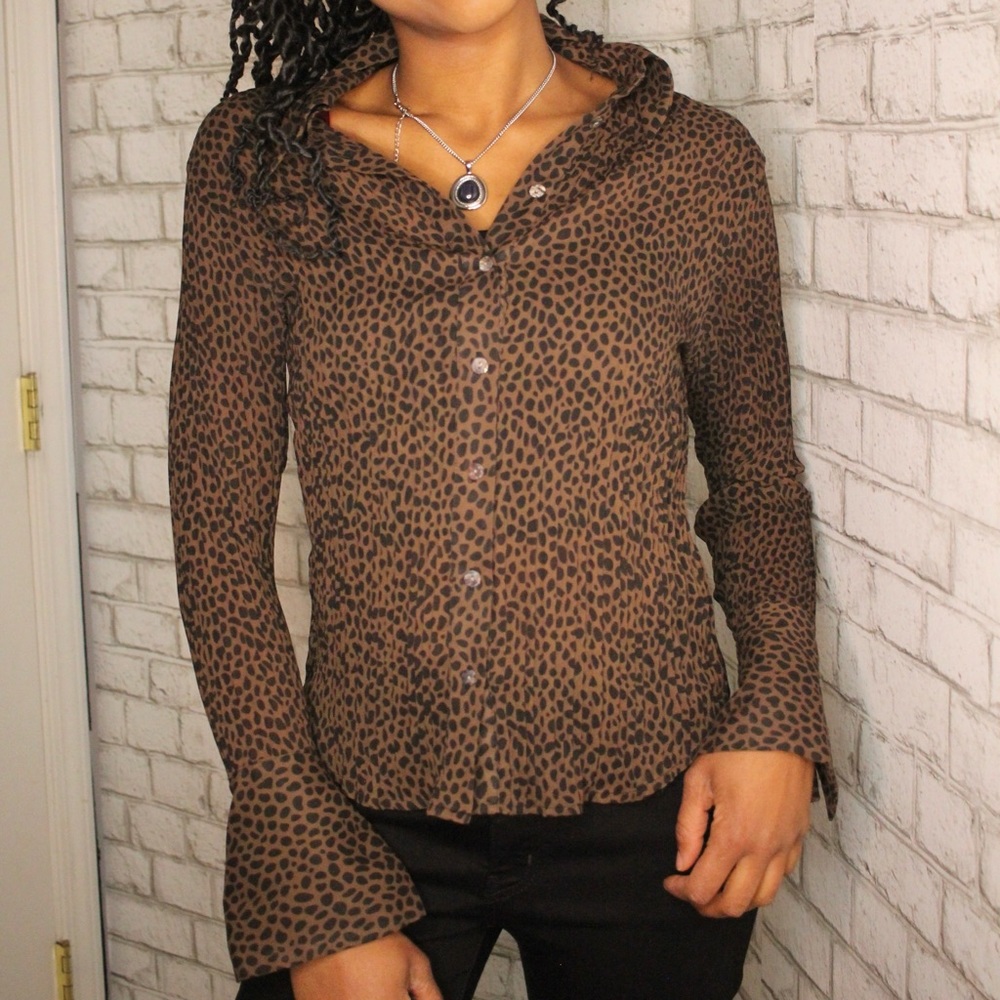 Terrazzo Print Retro Button Down